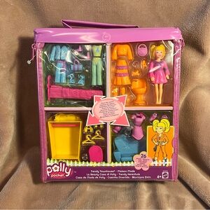 POLLY POCKET Vintage 'Trendy Townhouse' w Doll, Outfits, Furniture, and 4 Rooms